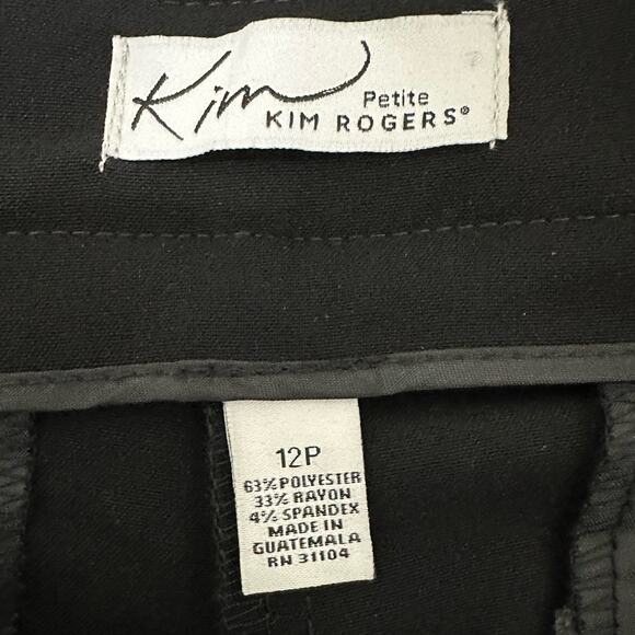 NWT Kim Rogers Tummy Tuck Black Causal Pants Size 12P - Picture 3 of 8